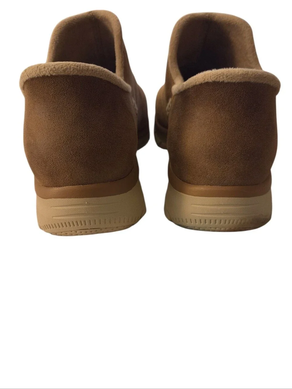 Skechers Medium Brown Casual Slip On Ankle Boots/shoes Memory Foam Fall Size 10